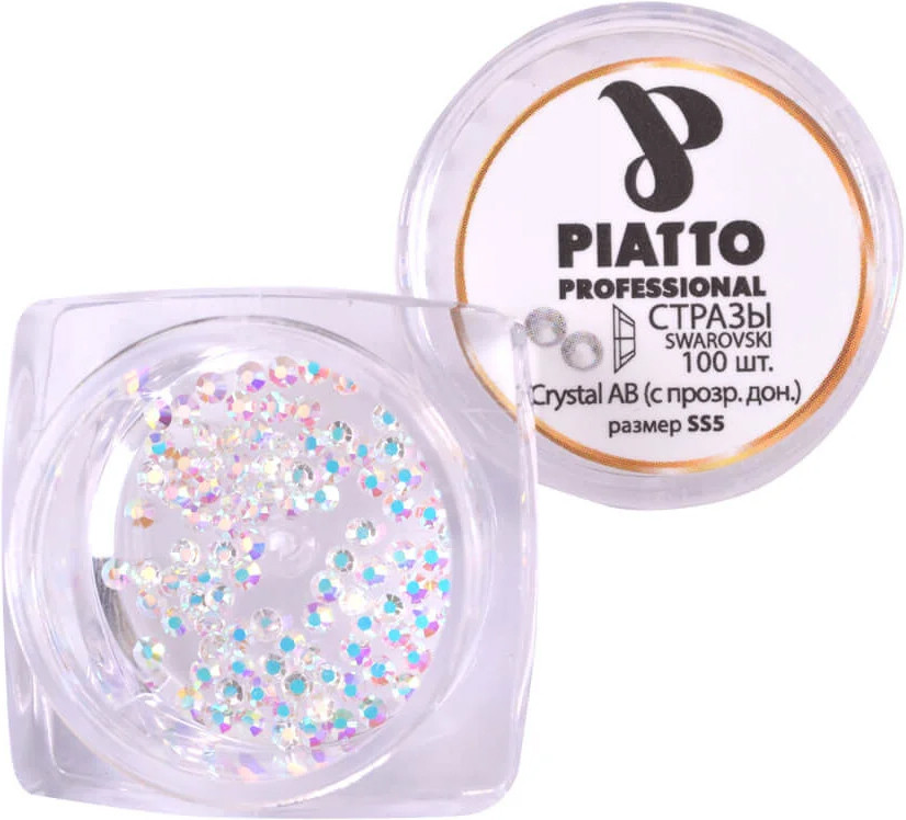Стрази Сваровскі Сrystal AB (з прозорим дном) SS5 Piatto, 100 шт