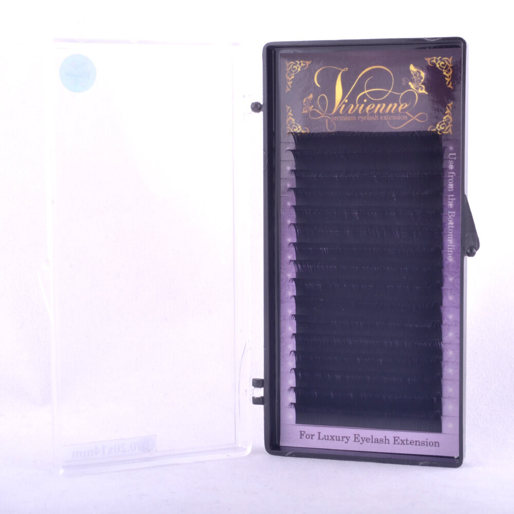 Вії Vivienne в стрічці соболь 0,2 / 14 мм С (Premium mink lashes) 