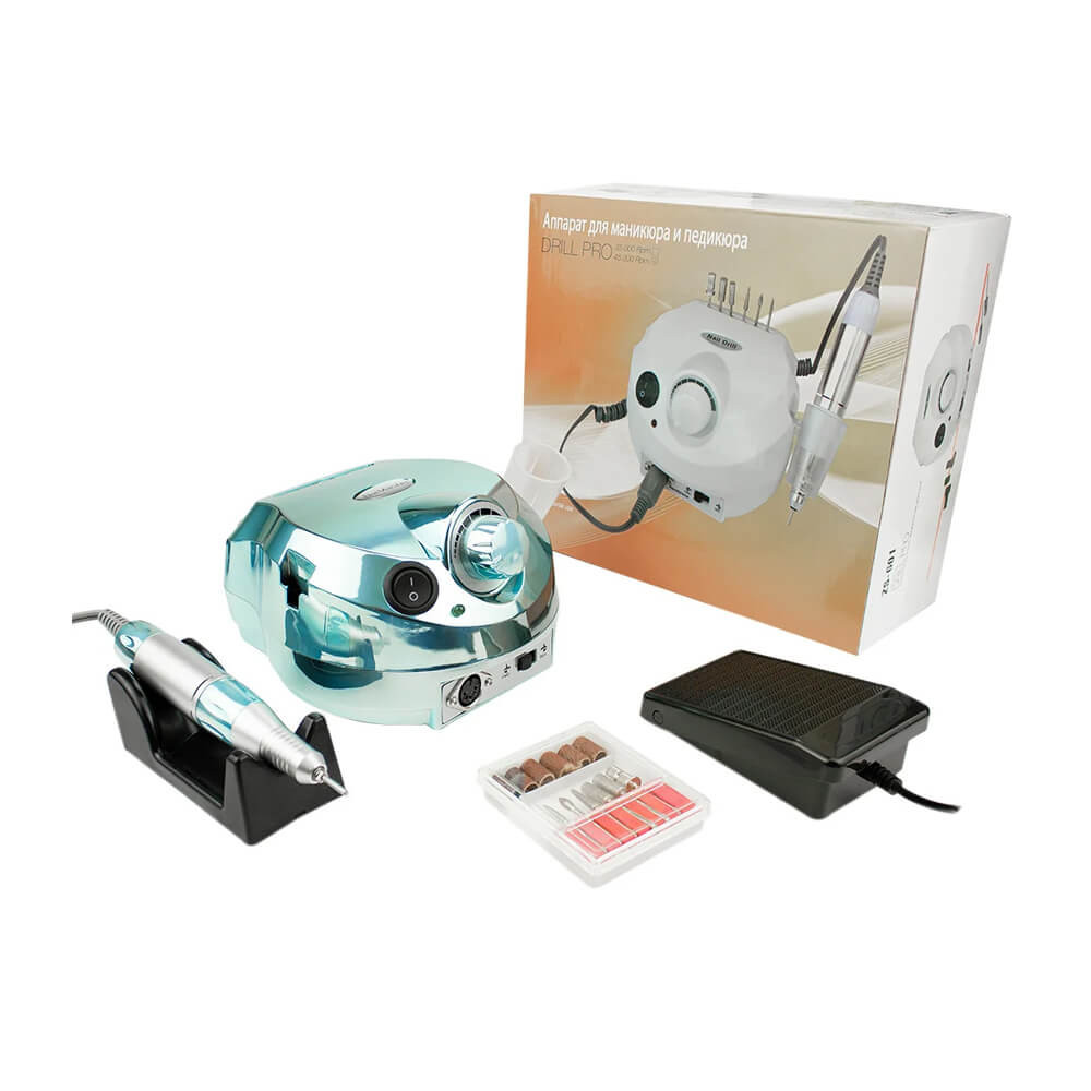 Фрезер для маникюра ZS-601 45000 об/мин. 65W Nail Drill, зеркально-бирюзовый на beauty-prof.com Фото 4 Фрезер для маникюра ZS-601 45000 об/мин. 65W Nail Drill, зеркально-бирюзовый Фото 4