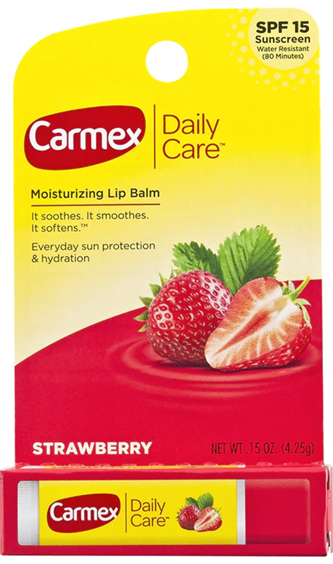 Бальзам для увлажнения губ Клубника Carmex, 4.25 гр на beauty-prof.com Фото 2 Бальзам для увлажнения губ Клубника Carmex, 4.25 гр Фото 2