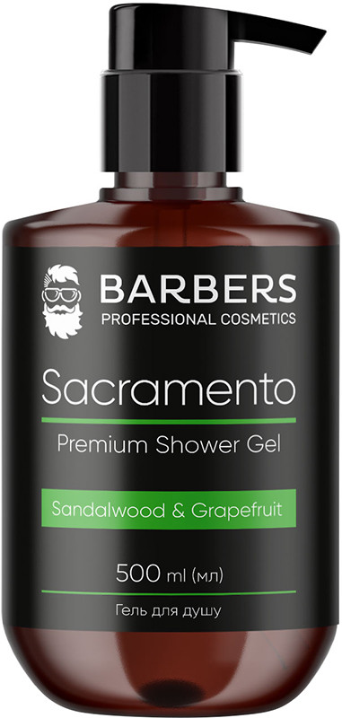 Гель для душу Barbers Sacramento, 500 мл на beauty-prof.com Гель для душу Barbers Sacramento, 500 мл