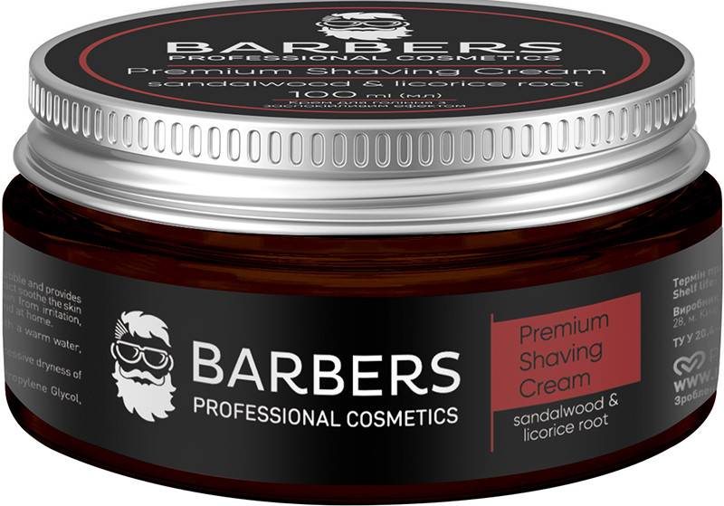 Крем для бритья с успокаивающим эффектом Barbers Sandalwood-Licorice Root, 100 мл на beauty-prof.com Крем для бритья с успокаивающим эффектом Barbers Sandalwood-Licorice Root, 100 мл