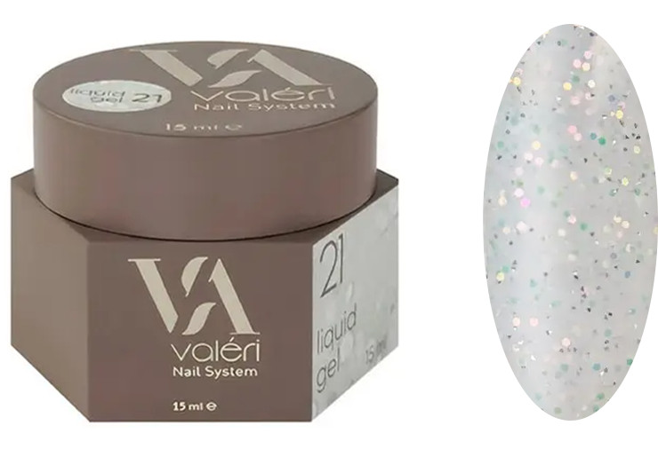 Жидкий гель для укрепления ногтей 21 Liquid Gel VALERI, 15 мл