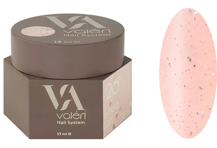Рідкий гель для зміцнення нігтів 26 Liquid Gel VALERI, 15 мл