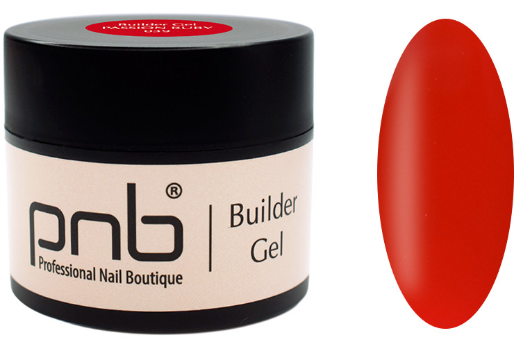 Гель моделюючий Builder Gel 039 Passion Ruby PNB, 15 мл