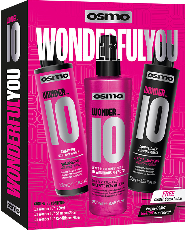 Набір для розгладження волосся Wonder 10 OSMO, (250мл/200мл/200мл)