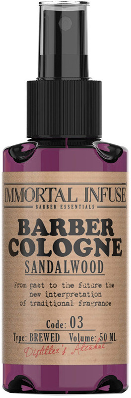 Міні-одеколон після гоління INFUSE BARBER COLOGNE SANDALWOOD Immortal, 50 мл