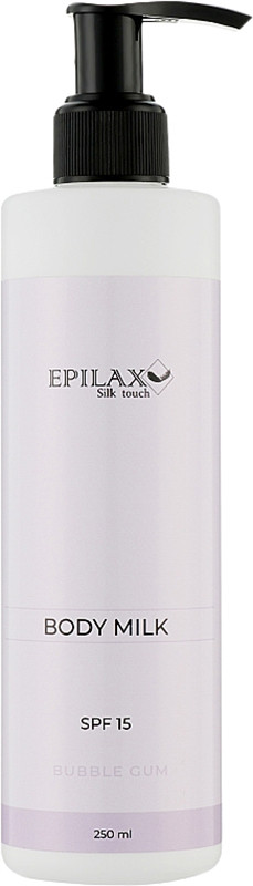 Молочко після депіляції SPF15 із пантенолом Bubble Gum Silk Touch Epilax, 250 мл