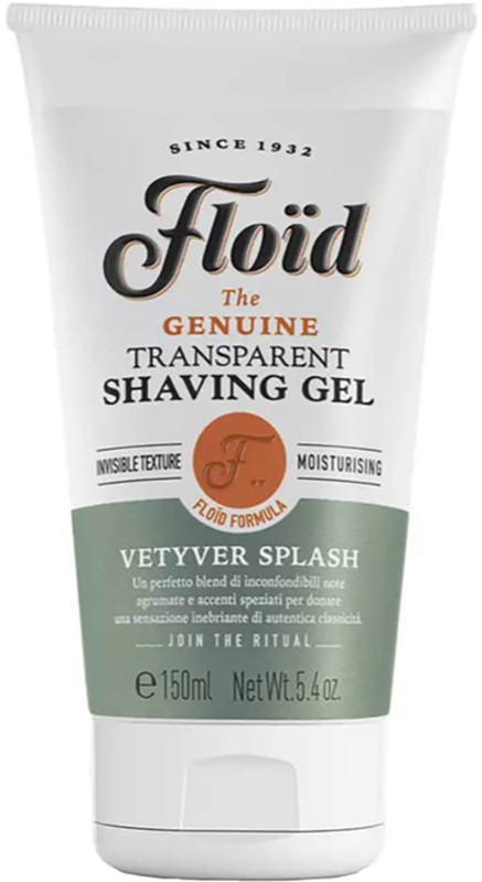 Гель для гоління прозорий Shaving Gel Vetyver Splash Floid, 150 мл