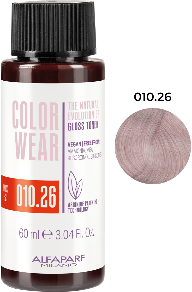 Тонуюча фарба для волосся Color Wear Gloss тон 010.26 Alfaparf, 60 мл
