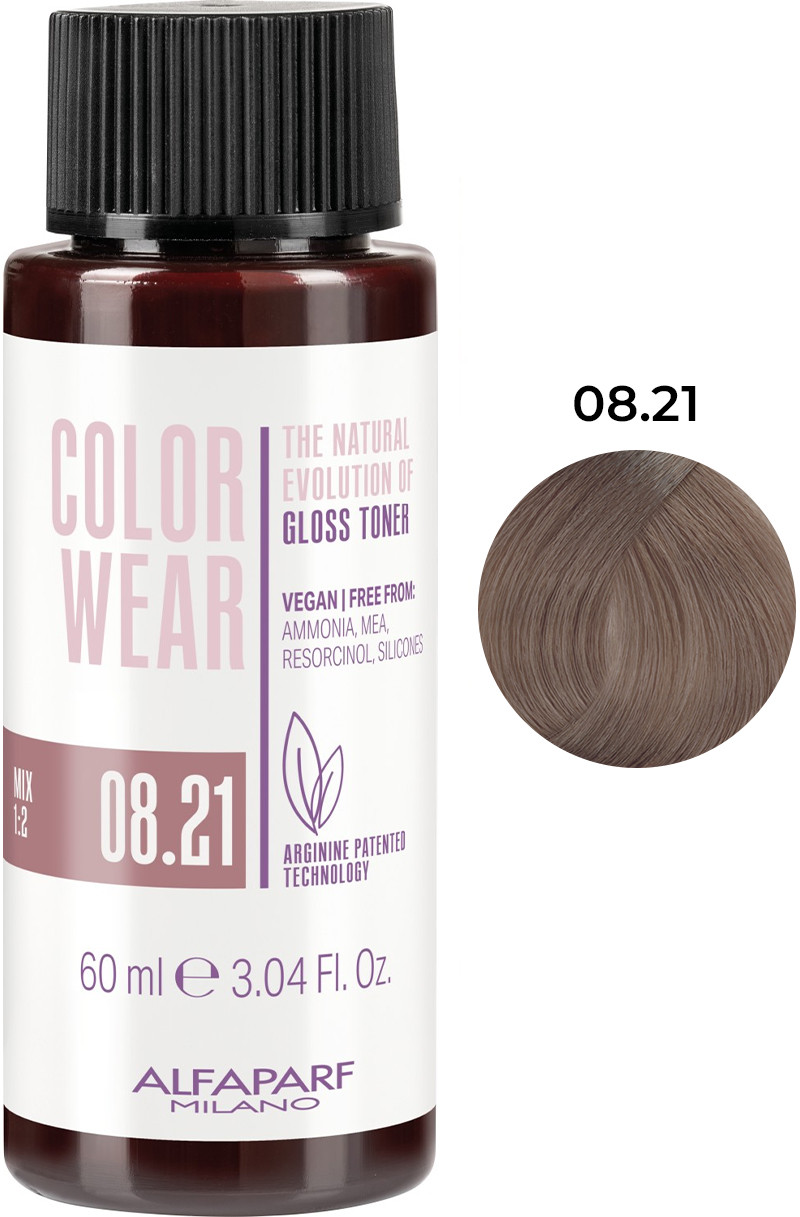 Тонирующая краска для волос Color Wear Gloss тон 08.21 Alfaparf, 60 мл 