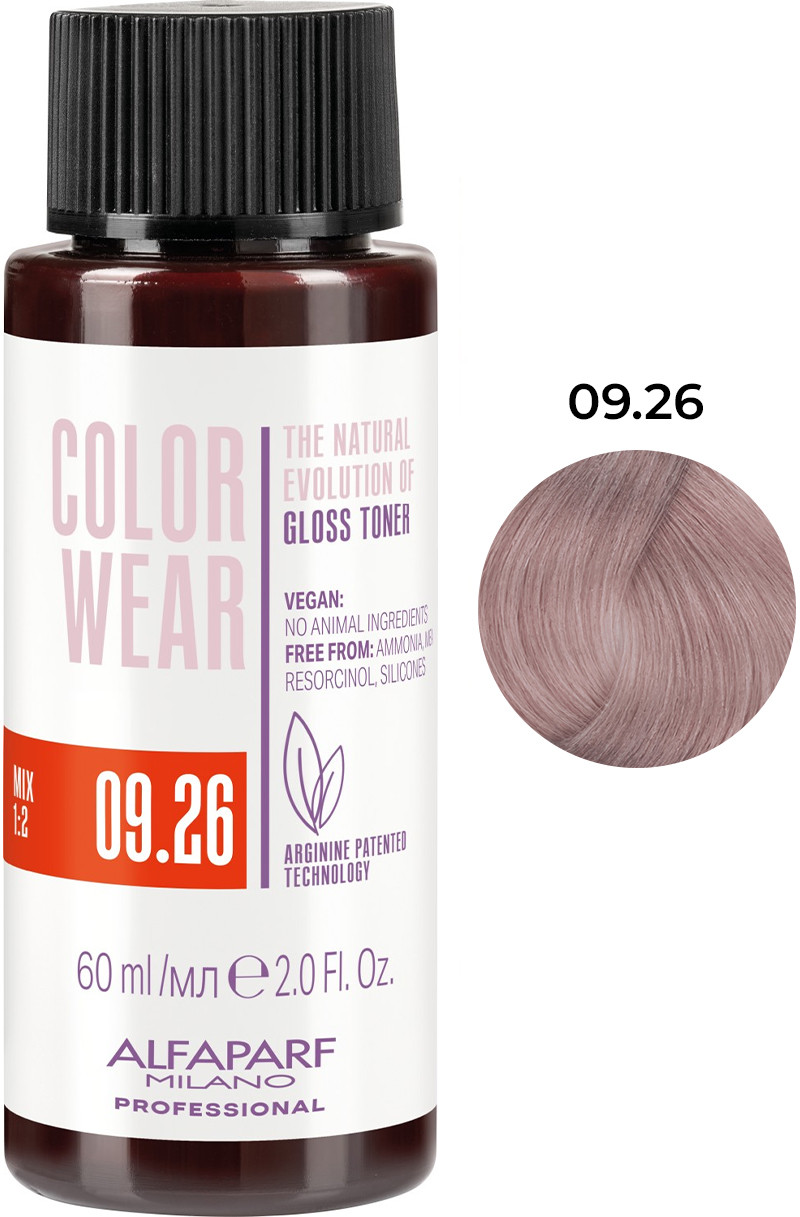 Тонирующая краска для волос Color Wear Gloss тон 09.26 Alfaparf, 60 мл 