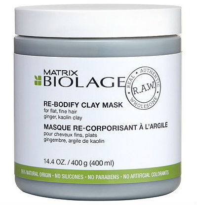 Маска-детокс з глиною для об'єму тонкого волосся R.A.W. Re-Bodify 400 мл Biolage *
