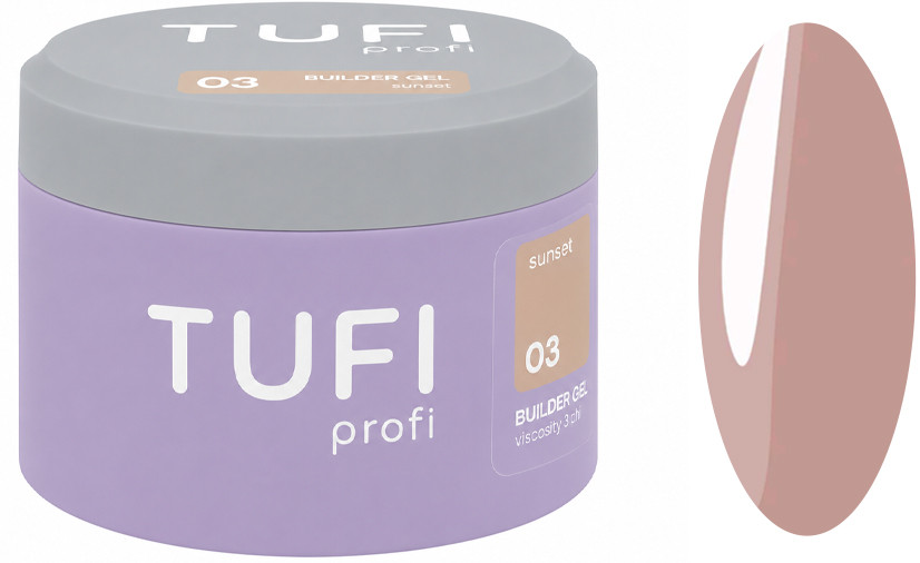 Гель для нарощування Builder Gel UV/LED 03 Sunset TUFI profi, 30 мл