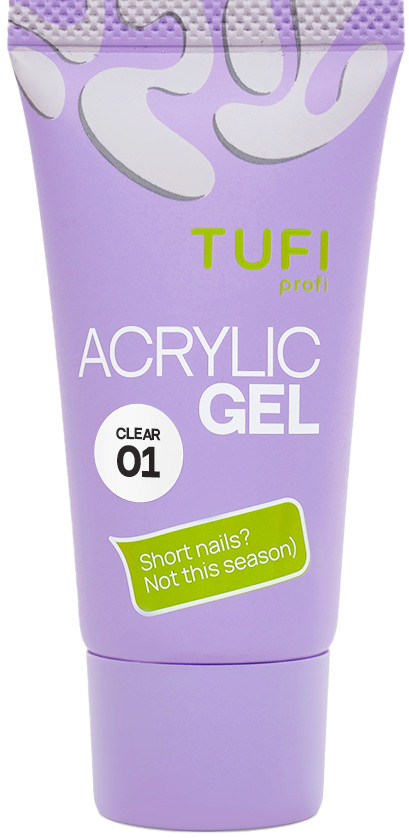 Акригель для нарощування 01 Clear TUFI profi, 30 мл
