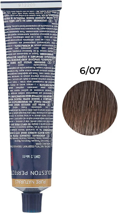 Стойкая крем-краска для волос Pure Naturals 6/07 Wella Proffesional, 60 мл