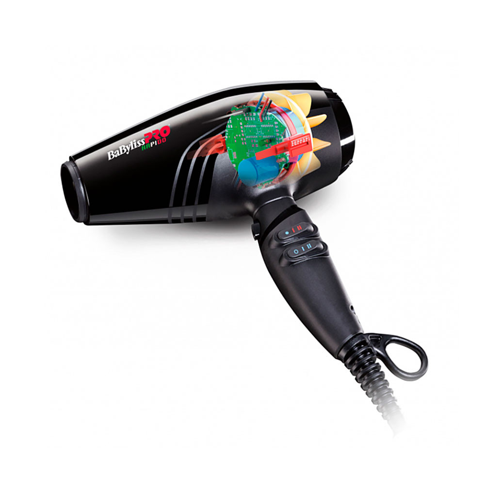 Фен д/волос BaByLiss Rapido ionic 2200W черный BAB7000IE*  Фото 2 