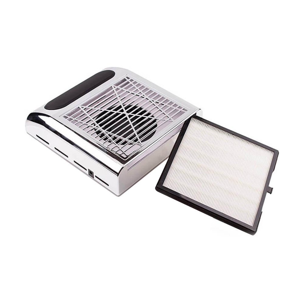 Вытяжка для маникюра SIMEI 858-8 с НЕРА-фильтром (80W) серебро на beauty-prof.com Фото 3 Вытяжка для маникюра SIMEI 858-8 с НЕРА-фильтром (80W) серебро Фото 3