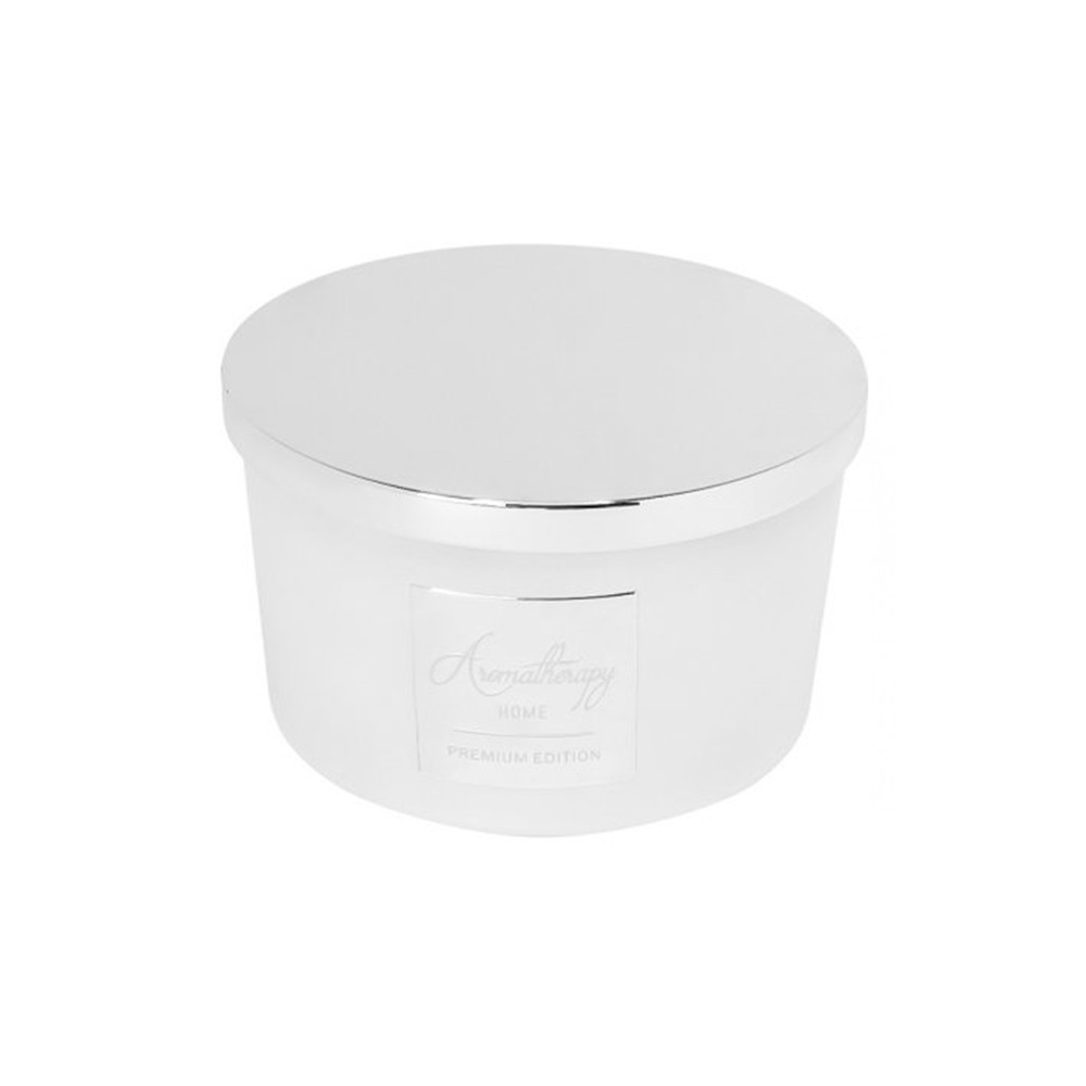 Свеча ароматизированная Amber Wood (серебро) Pepco Home Luxury Candle 