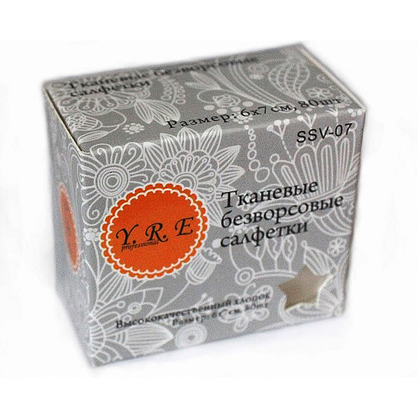 Серветка 6х7 см безворсова Yre, 80 шт