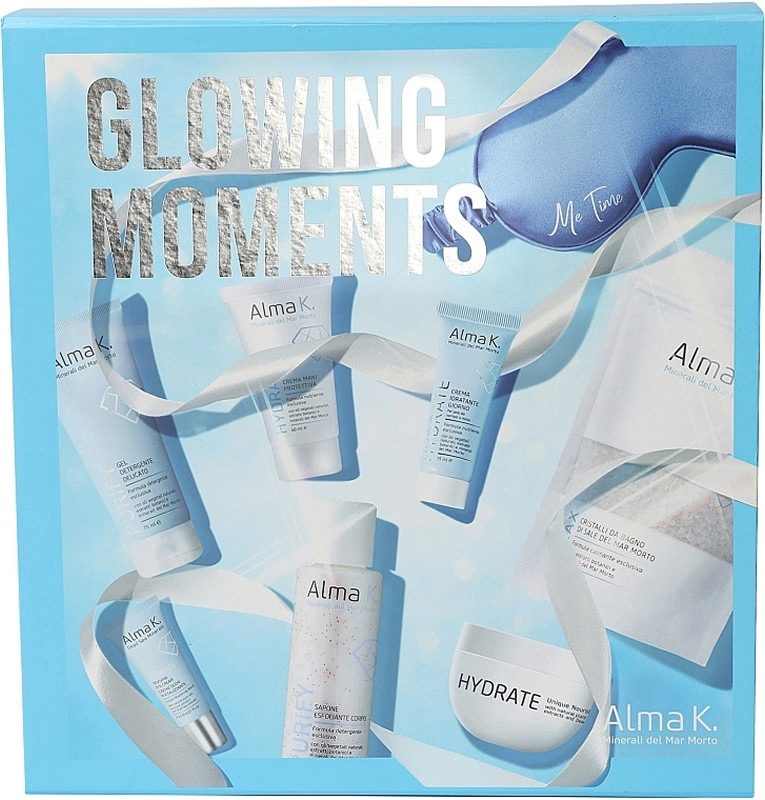 Набір для обличчя та тіла Glowing Moments Alma K, (75мл/15мл/8мл/100мл/40мл/50мл/100г) на beauty-prof.com Фото 2 Набір для обличчя та тіла Glowing Moments Alma K, (75мл/15мл/8мл/100мл/40мл/50мл/100г) Фото 2