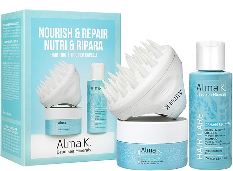 Набор для ухода за волосами Nourish & Repair Hair Trio Alma K, (100 мл/70 мл) на beauty-prof.com Набор для ухода за волосами Nourish & Repair Hair Trio Alma K, (100 мл/70 мл)