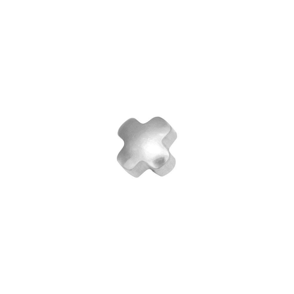 Сережки для вух хрестик кулька срібло R 503 W Studex, 3 мм 