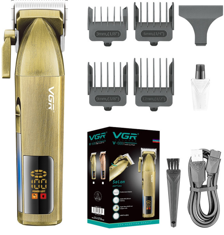 Машинка для стрижки волос Silver/Gold V-688 VGR  Фото 2 