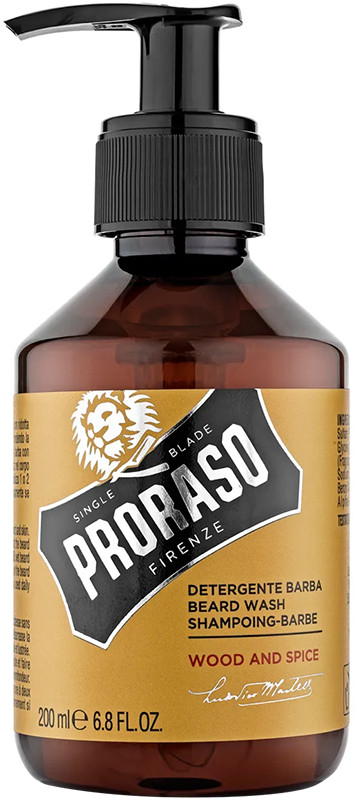 Шампунь для бороди Wood&Spice Proraso, 200 мл