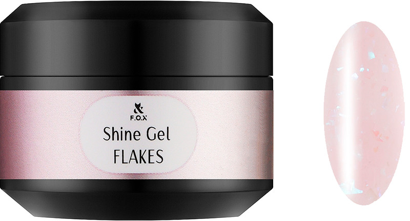 Гель для укрепления ногтей Shine Gel Flakes 003 F.O.X, 15 мл