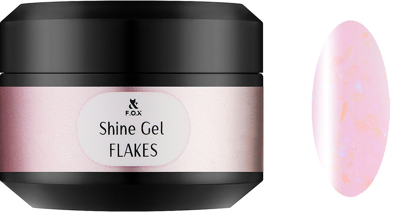 Гель для укрепления ногтей Shine Gel Flakes 004 F.O.X, 15 мл