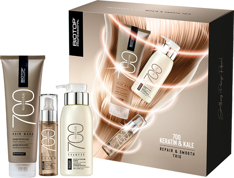 BIOTOP 700 Набор Holiday кератин + кале, (250мл/250мл/65мл) на beauty-prof.com BIOTOP 700 Набор Holiday кератин + кале, (250мл/250мл/65мл)