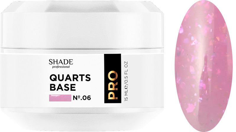 Основа каучуковая с блеском Quarts base №6 Shade, 15 мл 