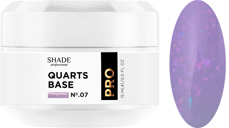 Основа каучукова з блиском Quarts base №7 Shade, 15мл. на beauty-prof.com Основа каучукова з блиском Quarts base №7 Shade, 15мл.