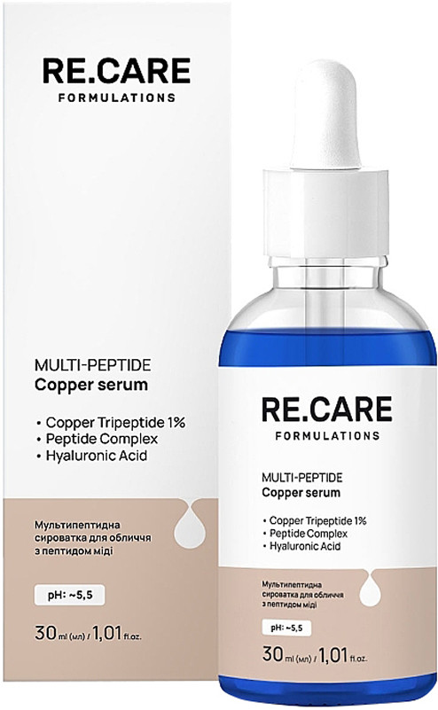 Мультипептидна сироватка для обличчя з пептидом міді Multi-Peptide Copper Serum RECARE, 30 мл  Фото 2 