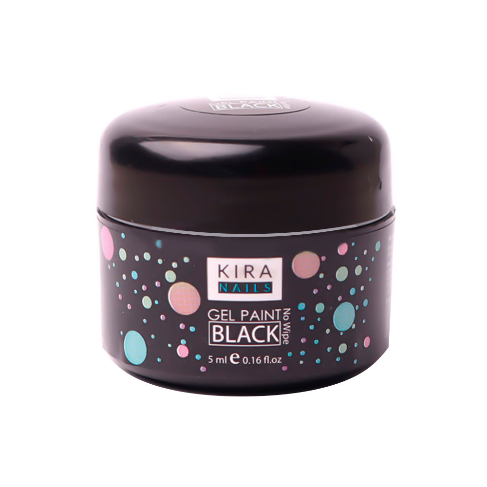 Гель-фарба чорний Kira Nails, 5 мл