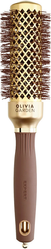 Брашинг термо EXPERT BLOWOUT SHINE Wavy Bristles Gold&Brown Olivia Garden 35мм