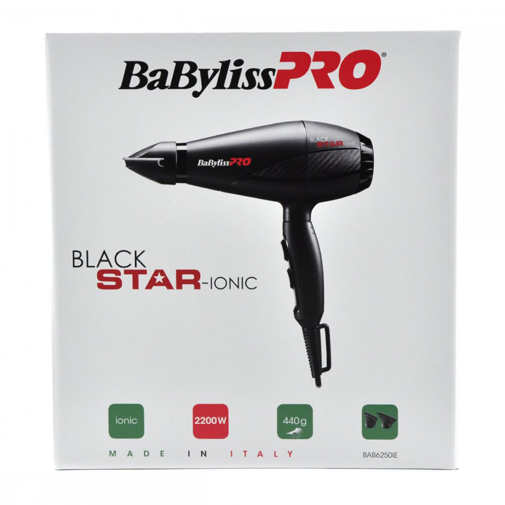 Фен д/волосся BaByLiss PRO BLACK STAR 2200 BAB6250IE на beauty-prof.com Фото 2 Фен д/волосся BaByLiss PRO BLACK STAR 2200 BAB6250IE Фото 2