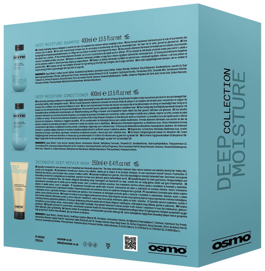 Набор для сухих волос Deep Moisture 2025 NEW OSMO, (400мл/400мл/250мл) на beauty-prof.com Фото 3 Набор для сухих волос Deep Moisture 2025 NEW OSMO, (400мл/400мл/250мл) Фото 3