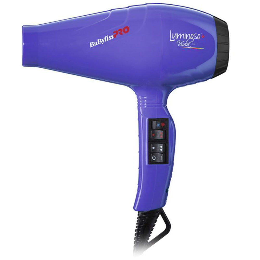 Фен для волос BaByliss Pro Luminoso Ionic Violet BAB6360IPE на beauty-prof.com Фен для волос BaByliss Pro Luminoso Ionic Violet BAB6360IPE