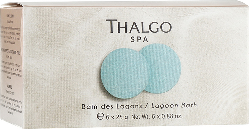 Шипучі таблетки для ванни "Води Лагуни" Lagoon Water Bath Pebbles Thalgo, 6х25 г 