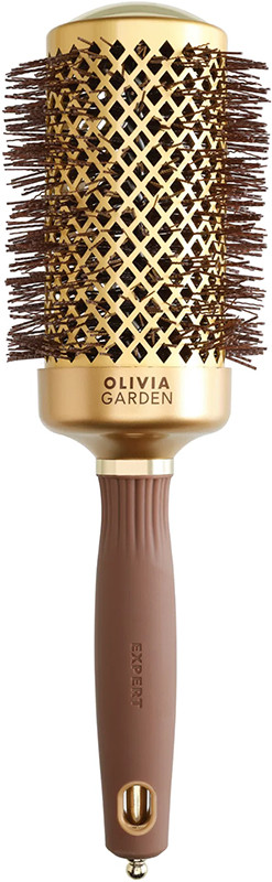 Брашинг термо EXPERT BLOWOUT SHINE Wavy Bristles Gold&Brown Olivia Garden 55мм