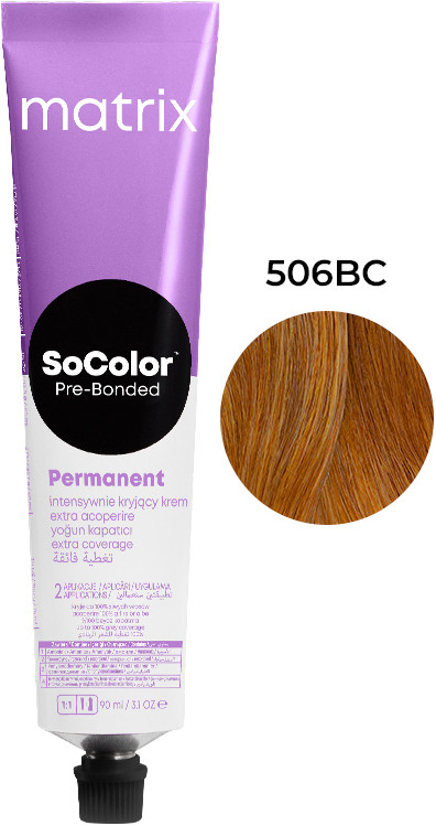 Крем-фарба для волосся Extra Coverage PRE Bonded SOCOLOR.beauty тон 506BC, 90 мл Matrix