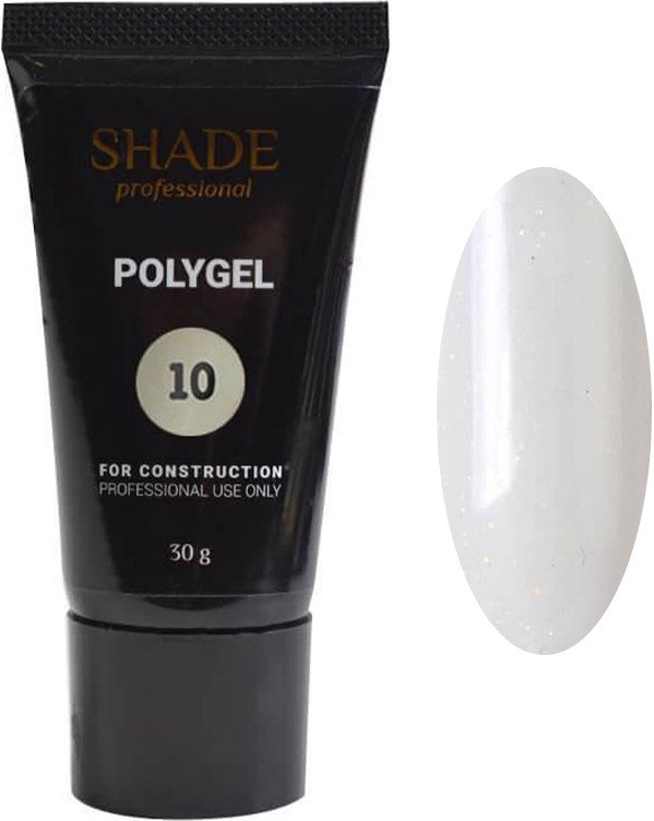 Полігель №10 з шиммером Shade, 30 мл