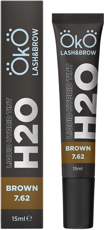 Фарба для брів та вій Liquid Hybrid Tint H2O Brown 7.62 OKO, 15 мл