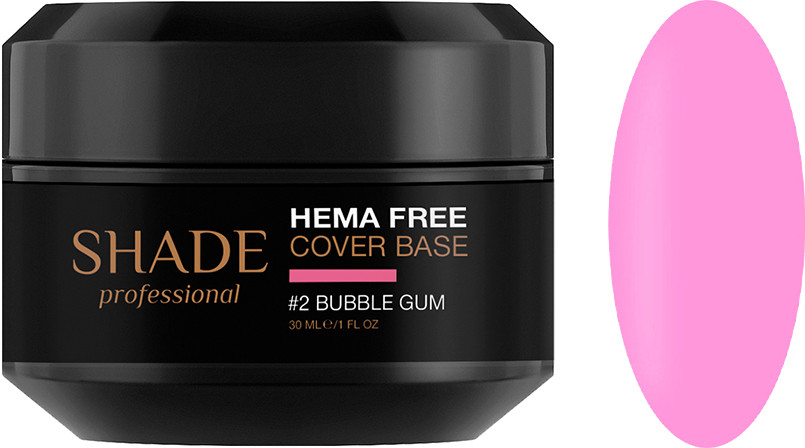 База для ногтей cover Hema Free №2 Bubble Gum Shade 30 мл