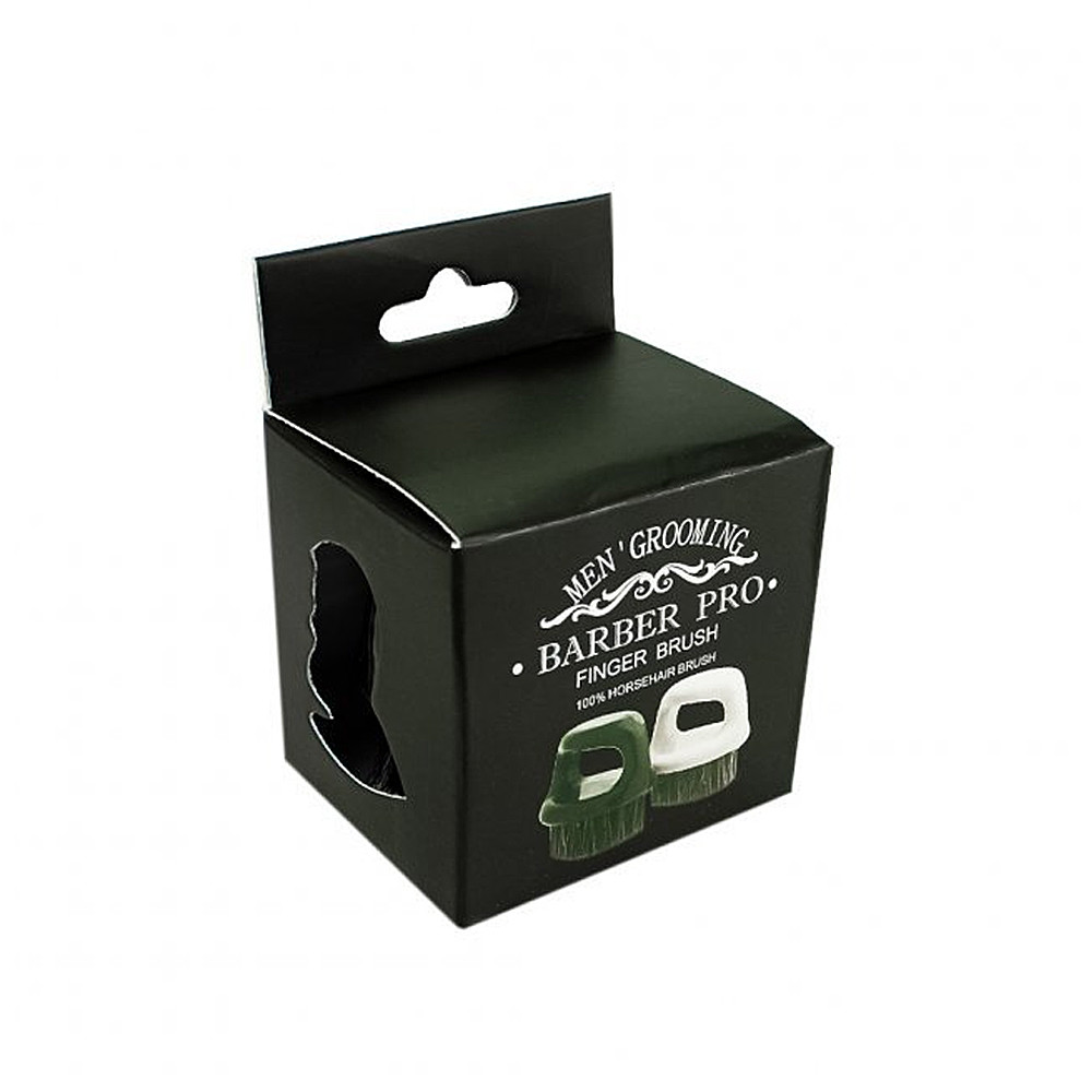 Щітка для бороди кругла з ручкою в коробочці Barber Nails Plus  Фото 3 