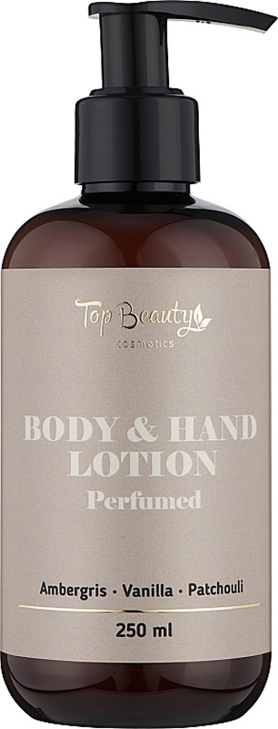 Лосьйон для рук і тіла парфумований Амбра-Ваніль-Пачулі Top Beauty, 250 мл