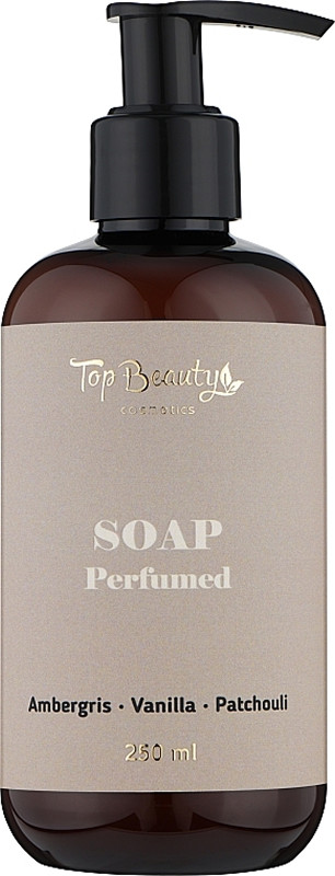 Мило для рук і тіла рідке парфумоване Амбра-Ваніль-Пачулі Top Beauty, 250 мл
