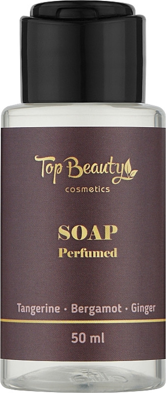 Мило для рук і тіла рідке парфумоване Мандарин-Бергамот-Імбир Top Beauty, 50 мл